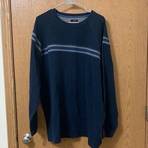 Men's Navy Blue Long Sleeve Shirt